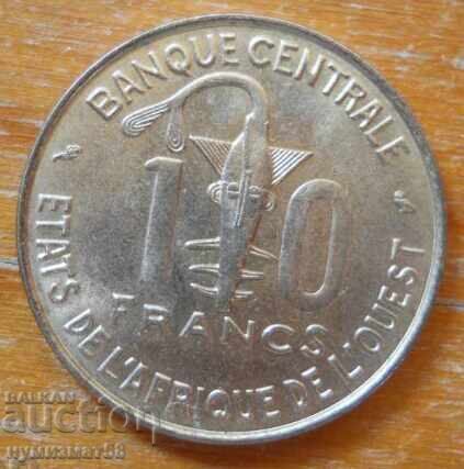 10 франка 1974 г  - Западна Африка