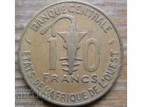 10 franci 1975 - Africa de Vest