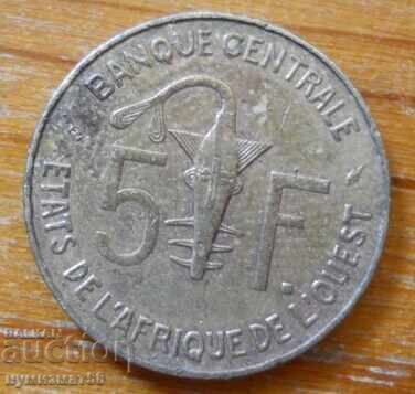5 francs 1975 - West Africa