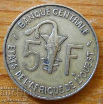 5 franci 1978 - Africa de Vest