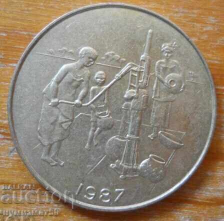 10 franci 1987 - Africa de Vest 10 franci 1987 - Africa de Vest
