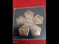 Badges on the theme of space, 6 pieces