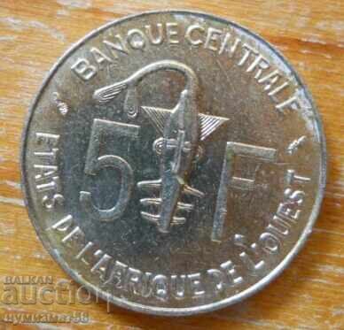 5 francs 1989 - West Africa