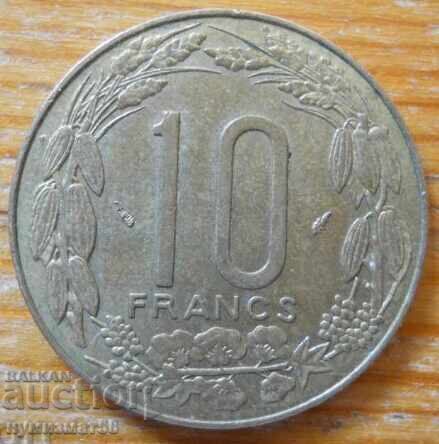 10 francs 1983 - Central Africa 10 francs 1983 - Central Africa