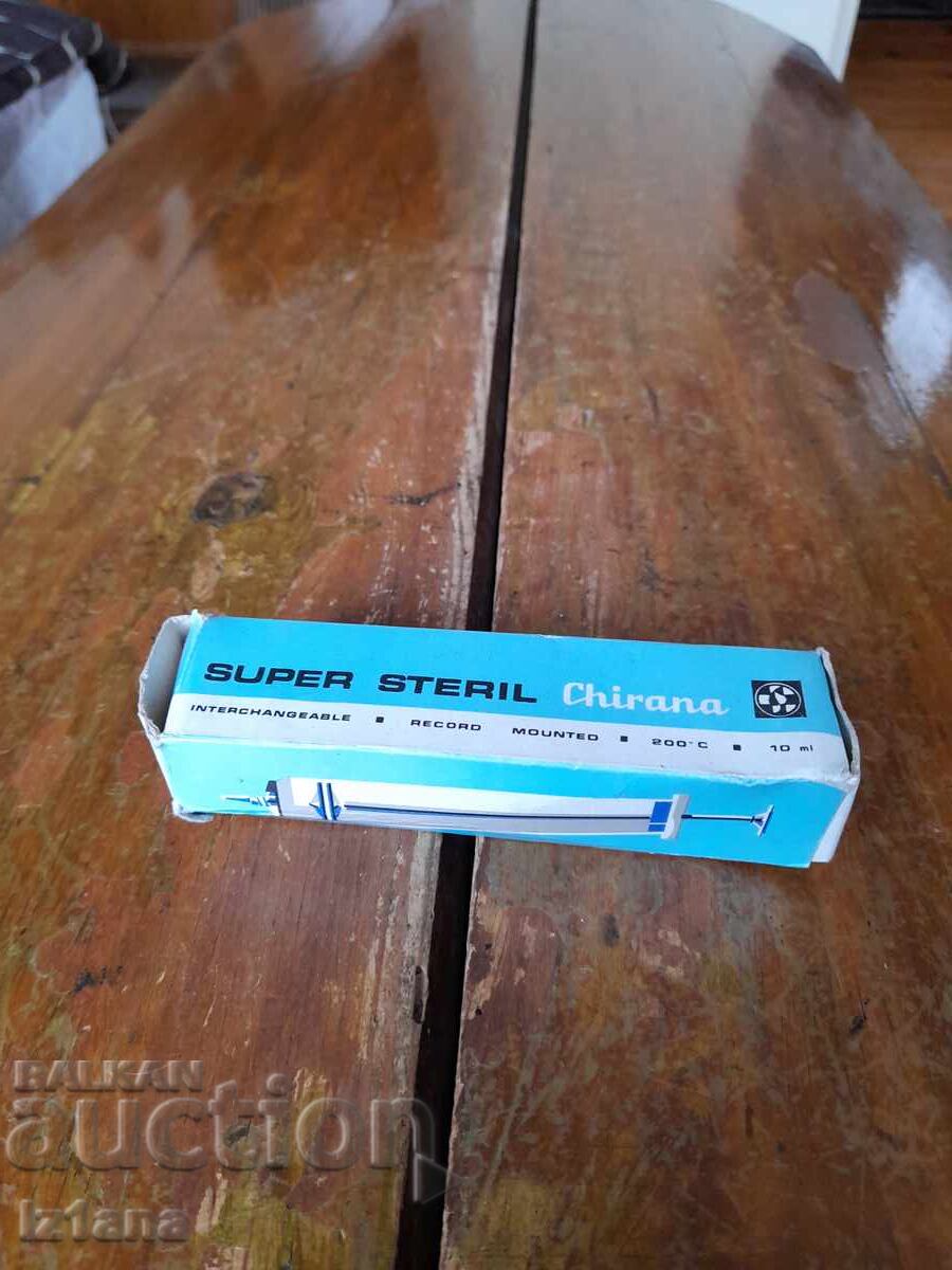 Old Chirana glass syringe