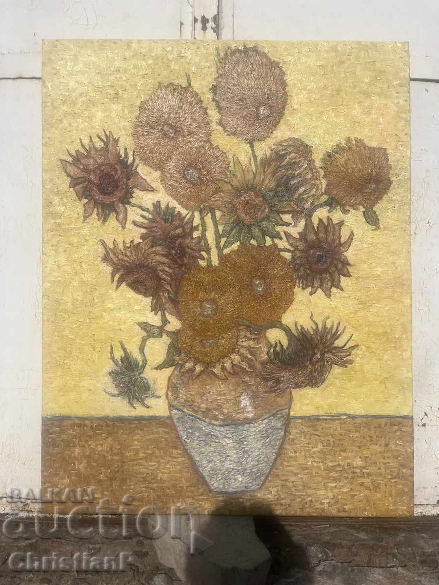 Delivery of Painting inspired by Van Gogh - "Sunflowers" 90x70