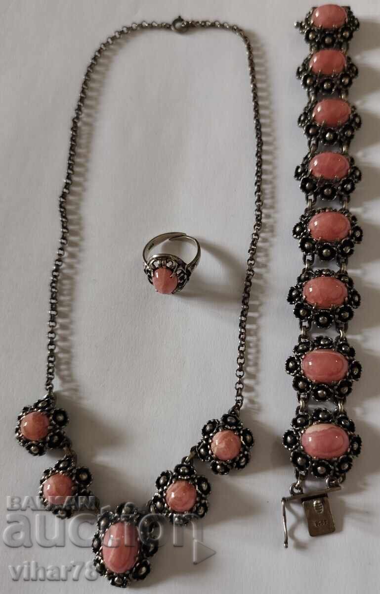 Very beautiful silver set: bracelet, necklace, ring with price € 499.99 | 977.90 BGN