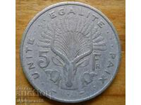 5 francs 1977 - Djibouti