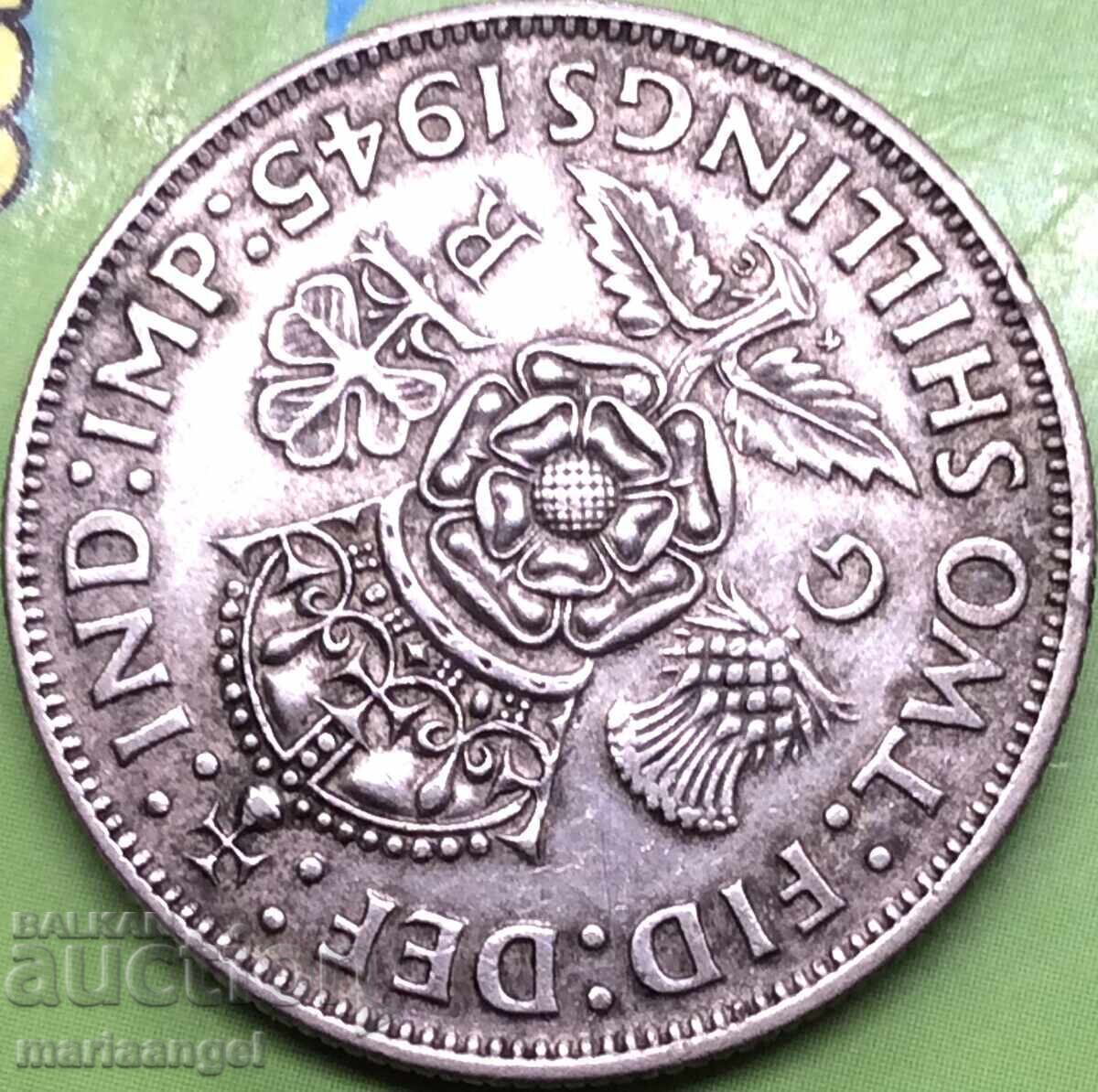 Μεγάλη Βρετανία 2 Σελίνια 1945 Florin Silver με τιμή 19.90 BGN | € 10.17