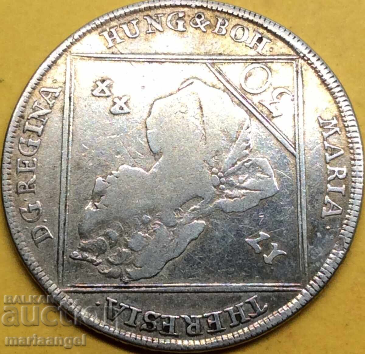 Auction 30 Kreuzer 1744 Austria Graz Maria Theresa 1740-1780 silver Auction 30 Kreuzer 1744 Austria Graz Maria Theresa 1740-1780 silver