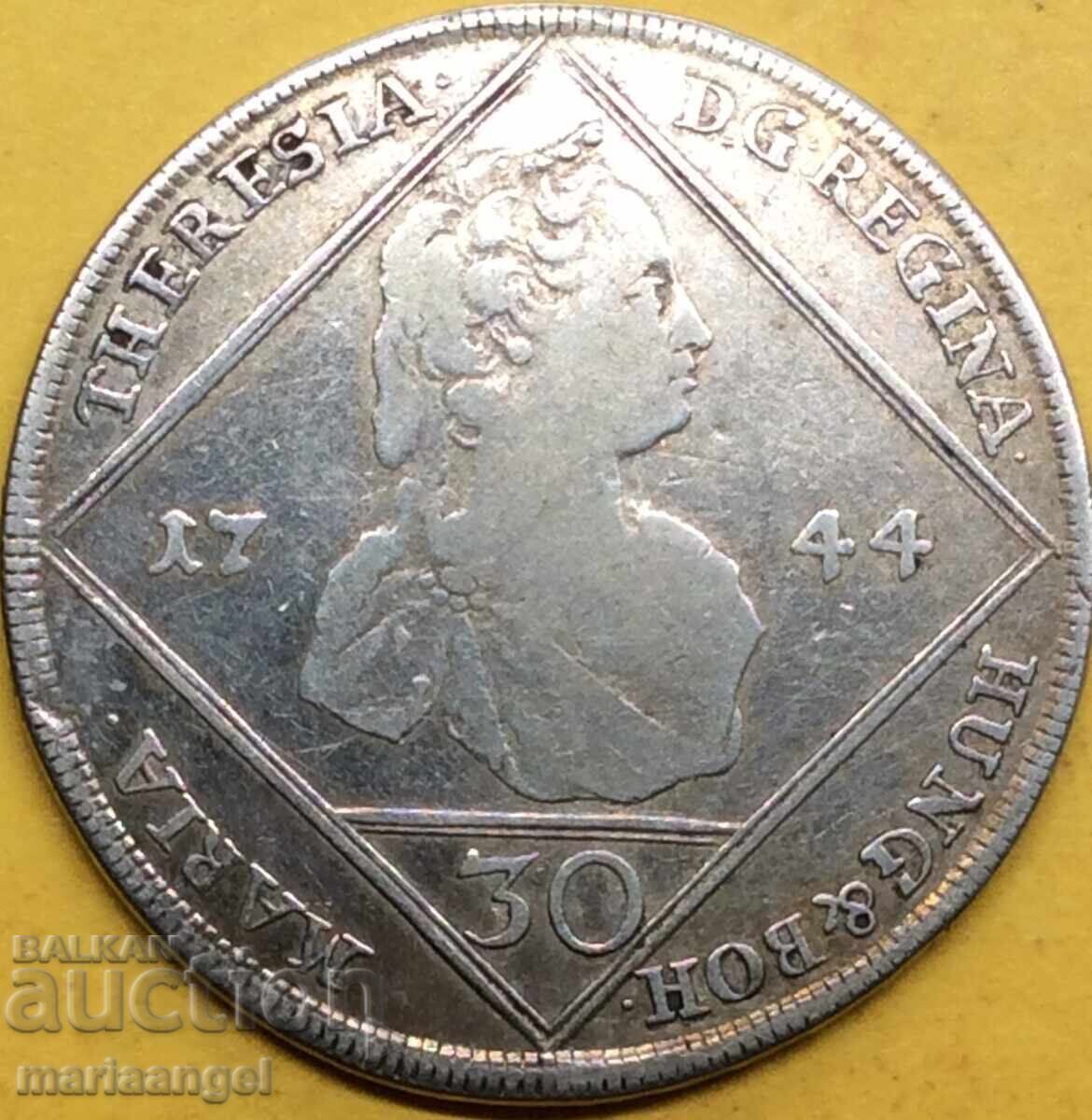 30 Kreuzer 1744 Austria Graz Maria Theresa 1740-1780 silver 30 Kreuzer 1744 Austria Graz Maria Theresa 1740-1780 silver