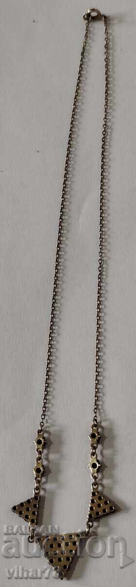 Πολύ όμορφο ασημένιο μενταγιόν με επιχρύσωση και γρανάτες - 7