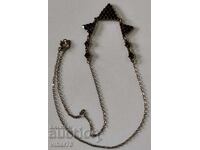 Pandantiv din argint foarte frumos, cu aurire și granate