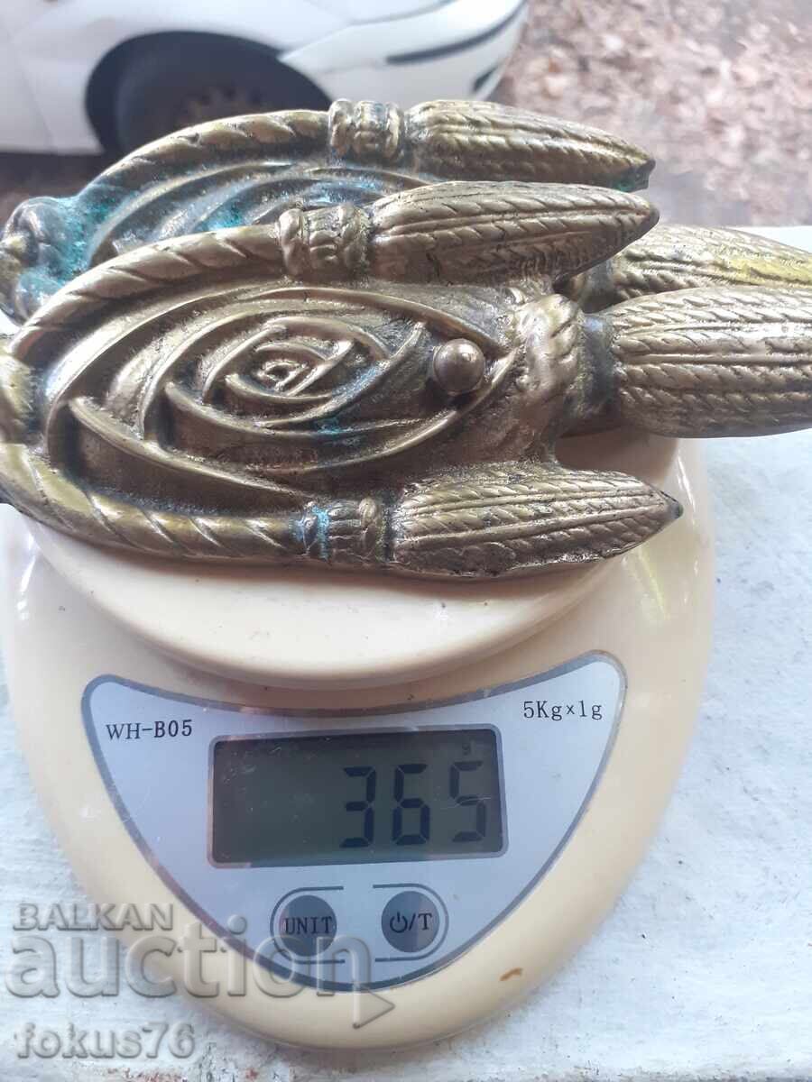 Интересна бронзова пафта тока катарама колан накит - 6