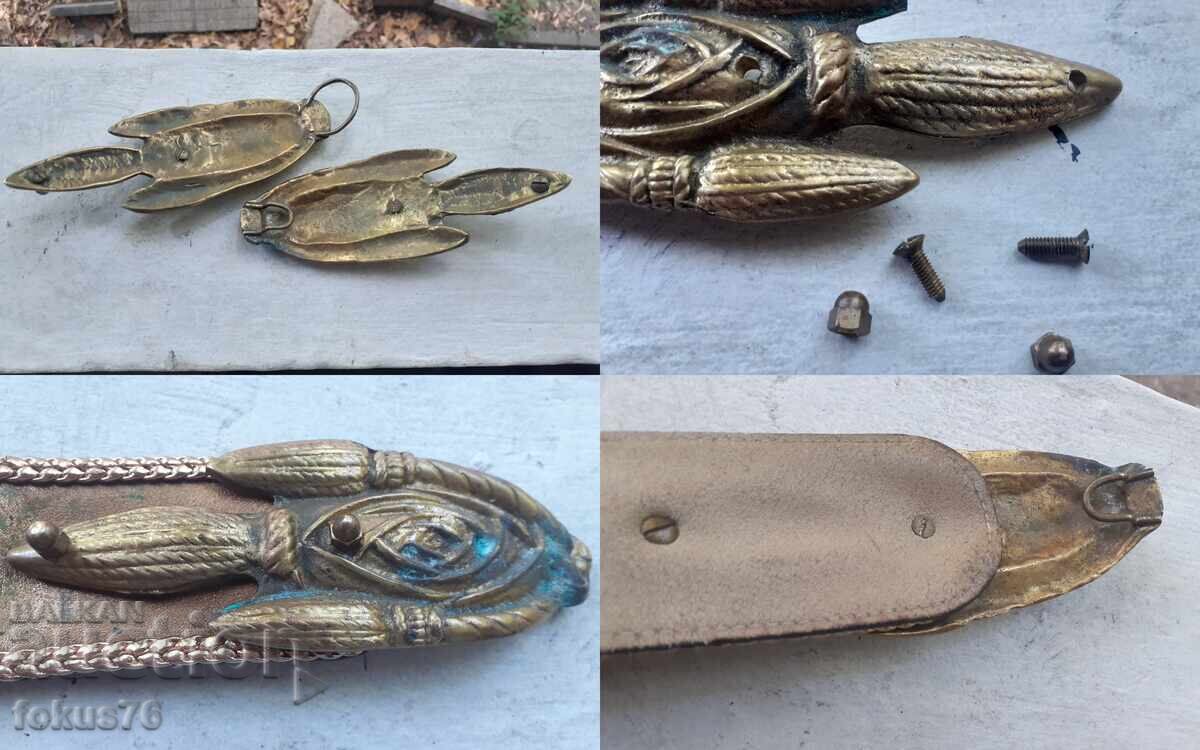 Интересна бронзова пафта тока катарама колан накит - 7