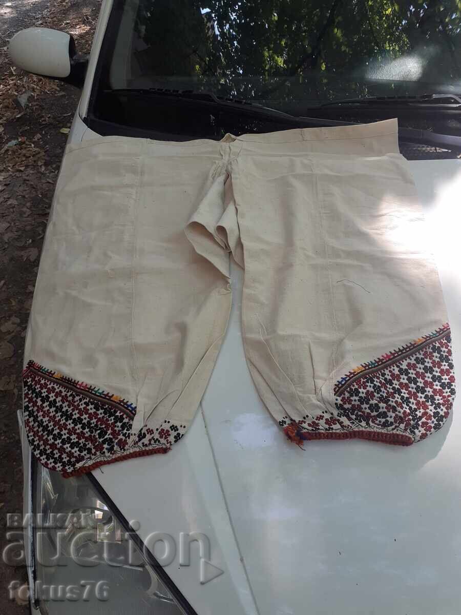 Chiloți vechi de damă din canaf de zestre pentru costum popular