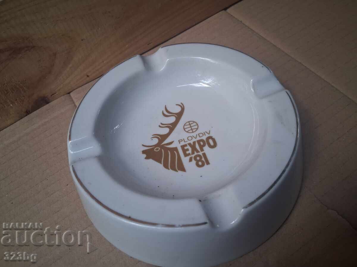 Porcelain Ashtray Expo 1981 Plovdiv Porcelain Ashtray Expo 1981 Plovdiv