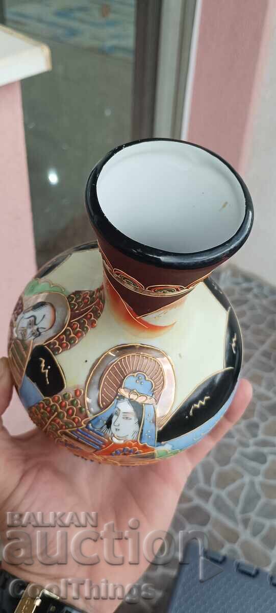 Παράδοση Βάζο τύπου Satsuma πορσελάνης, μαρκαρισμένο