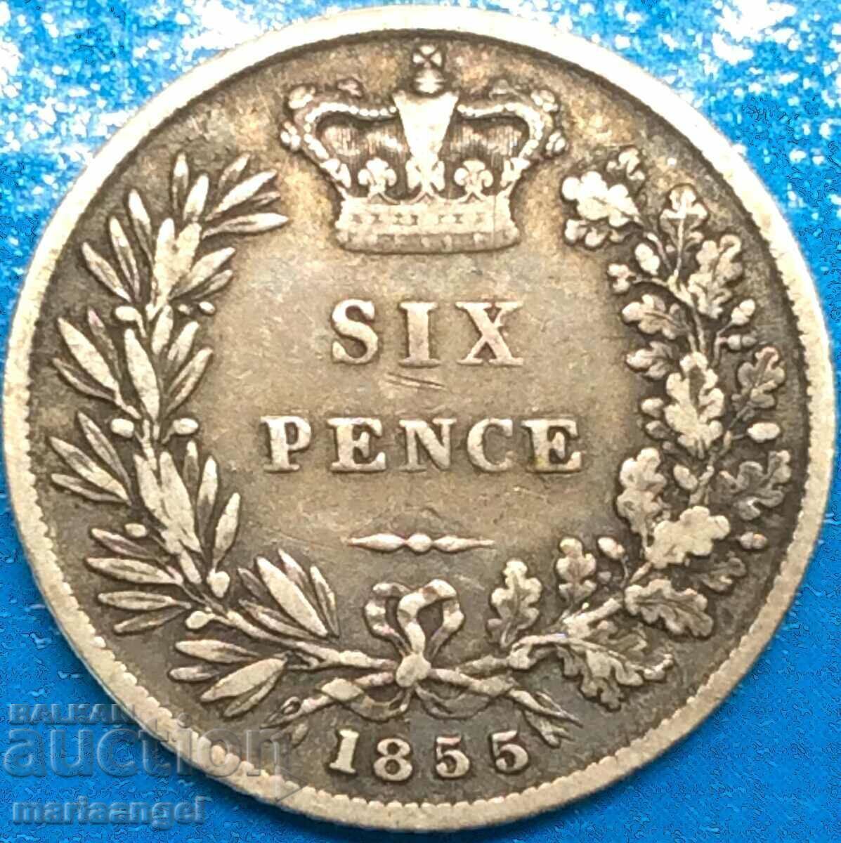 Δημοπρασία Μεγάλη Βρετανία 6 Pence 1855 Young Victoria Silver - ΣΠΑΝΙΟ Δημοπρασία Μεγάλη Βρετανία 6 Pence 1855 Young Victoria Silver - ΣΠΑΝΙΟ