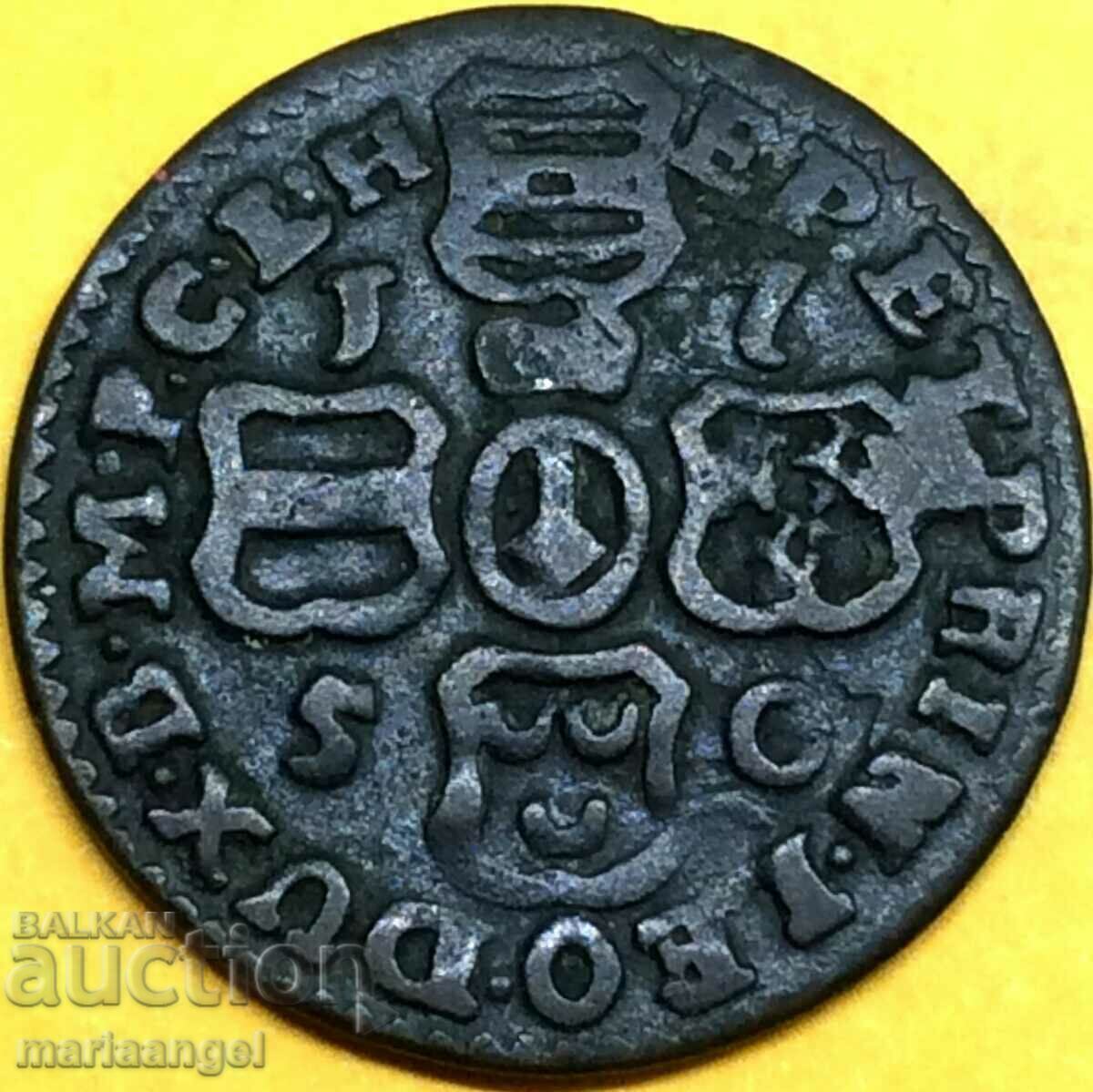 Austrian Netherlands 1750 1 Liard 23mm Copper - Rare! with price 36.00 BGN | € 18.41 Austrian Netherlands 1750 1 Liard 23mm Copper - Rare! with price 36.00 BGN | € 18.41