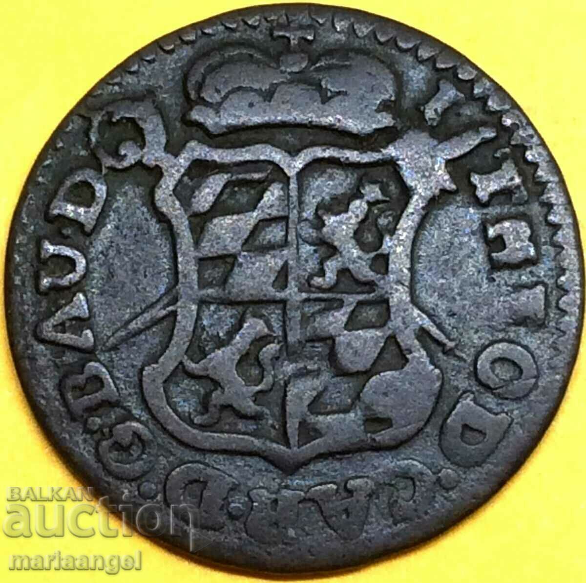 Austrian Netherlands 1750 1 Liard 23mm Copper - Rare! Austrian Netherlands 1750 1 Liard 23mm Copper - Rare!
