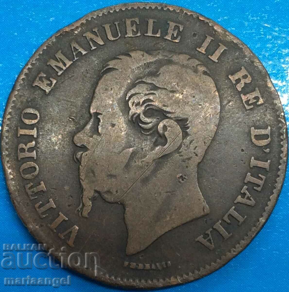5 centesimi 1861 Italy M - Milan Victorio Emanuele III with price 5.00 BGN | € 2.56