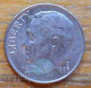 10 σεντ 1995 - ΗΠΑ (D) με τιμή 0.50 BGN | € 0.26