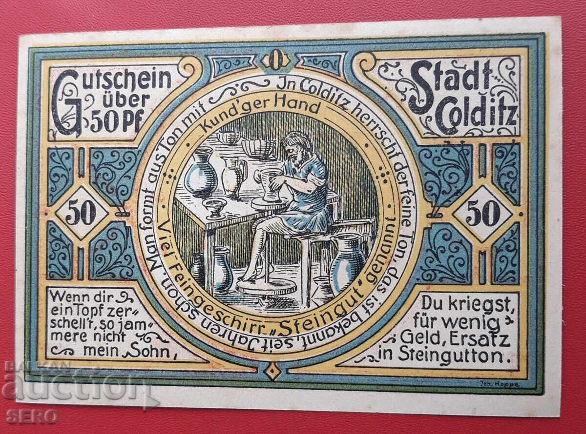 Τραπεζογραμμάτιο-Γερμανία-Σαξονία-Κόλντιτς-50 πφένιγκ 1921