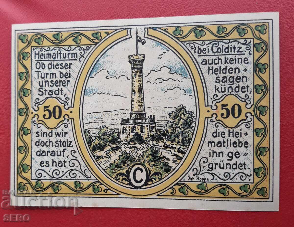 Banknote - Germany - Saxony - Colditz - 50 Pfennig 1921