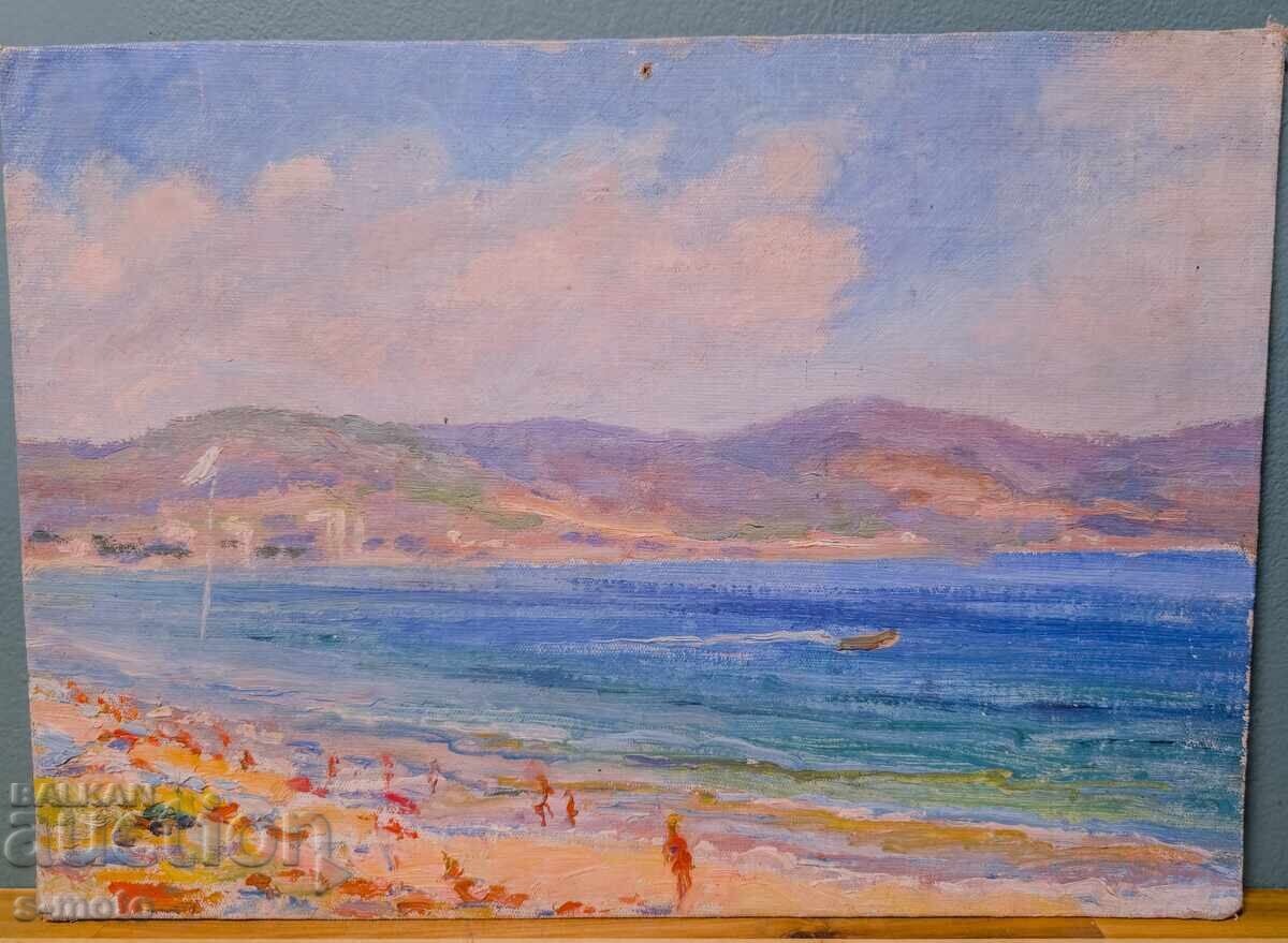 Δημοπρασία Έργο ζωγραφικής με λάδι θαλασσινό τοπίο