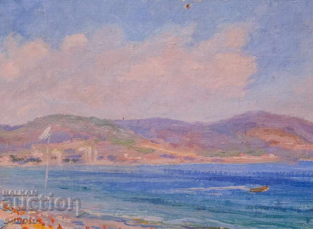 Παράδοση Έργο ζωγραφικής με λάδι θαλασσινό τοπίο