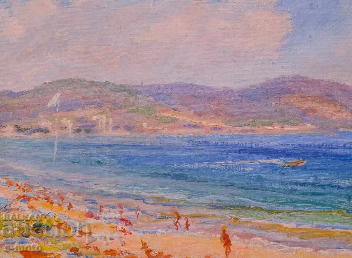 Έργο ζωγραφικής με λάδι θαλασσινό τοπίο - 5