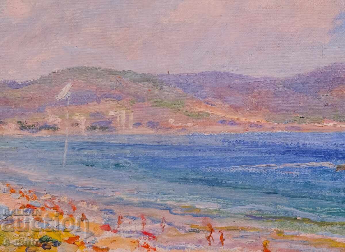 Έργο ζωγραφικής με λάδι θαλασσινό τοπίο - 6