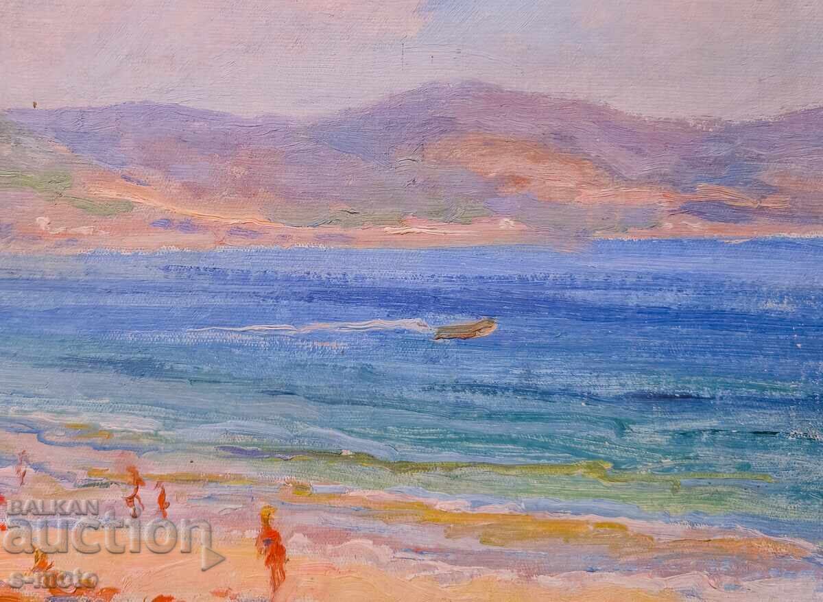 Έργο ζωγραφικής με λάδι θαλασσινό τοπίο - 7