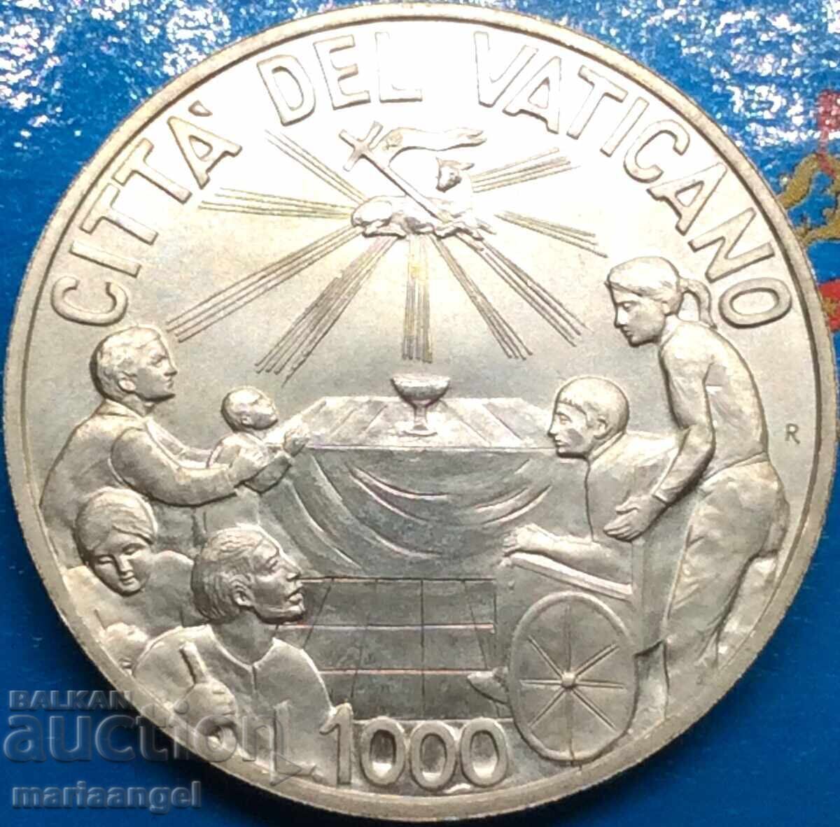 1000 λιρέτες 1999 Βατικανό 500 Paul II Αργυρό - 5