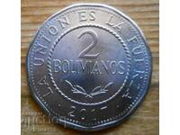 2 bolivianos 2017 - Βολιβία
