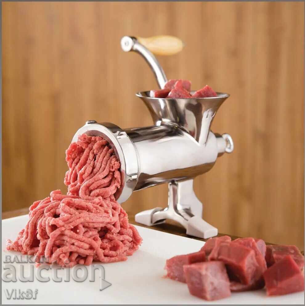 Αλουμινένια μηχανή κιμά, χειροκίνητη Νο. 10 με τιμή 29.50 BGN | € 15.08