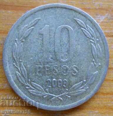 10 песо 2003 г  - Чили