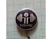 Insigna - Campionatul Mondial de Haltere Sofia 86