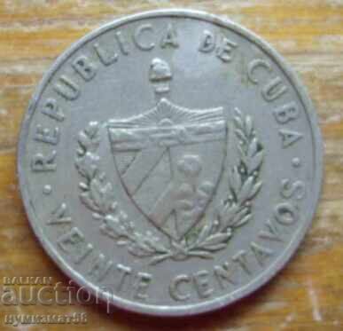 20 centavos 1962 - Κούβα
