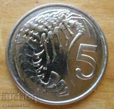 5 cents 1992 - Cayman Islands
