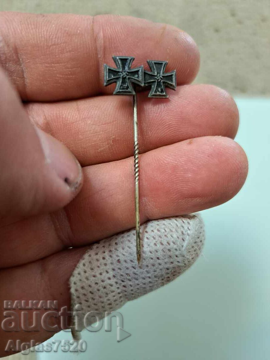 Original Wehrmacht badge / extremely rare with 2 crosses - 5 Original Wehrmacht badge / extremely rare with 2 crosses - 5