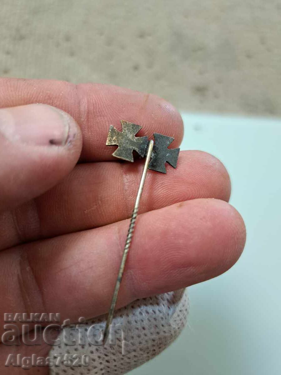 Original Wehrmacht badge / extremely rare with 2 crosses - 6 Original Wehrmacht badge / extremely rare with 2 crosses - 6
