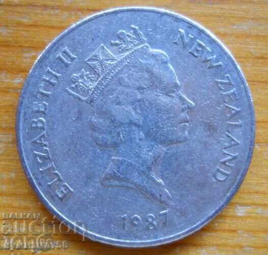 20 cents 1987 - New Zealand with price 1.80 BGN | € 0.92