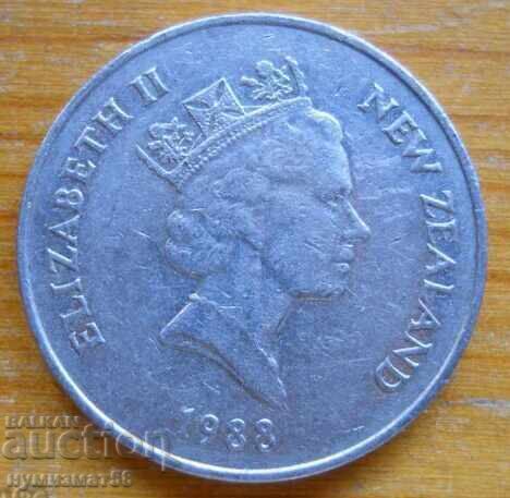 20 cents 1988 - New Zealand with price 1.80 BGN | € 0.92