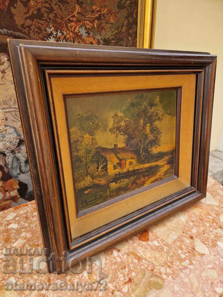 Frumos pictură antică belgiană în ulei pe pânză - 6 Frumos pictură antică belgiană în ulei pe pânză - 6