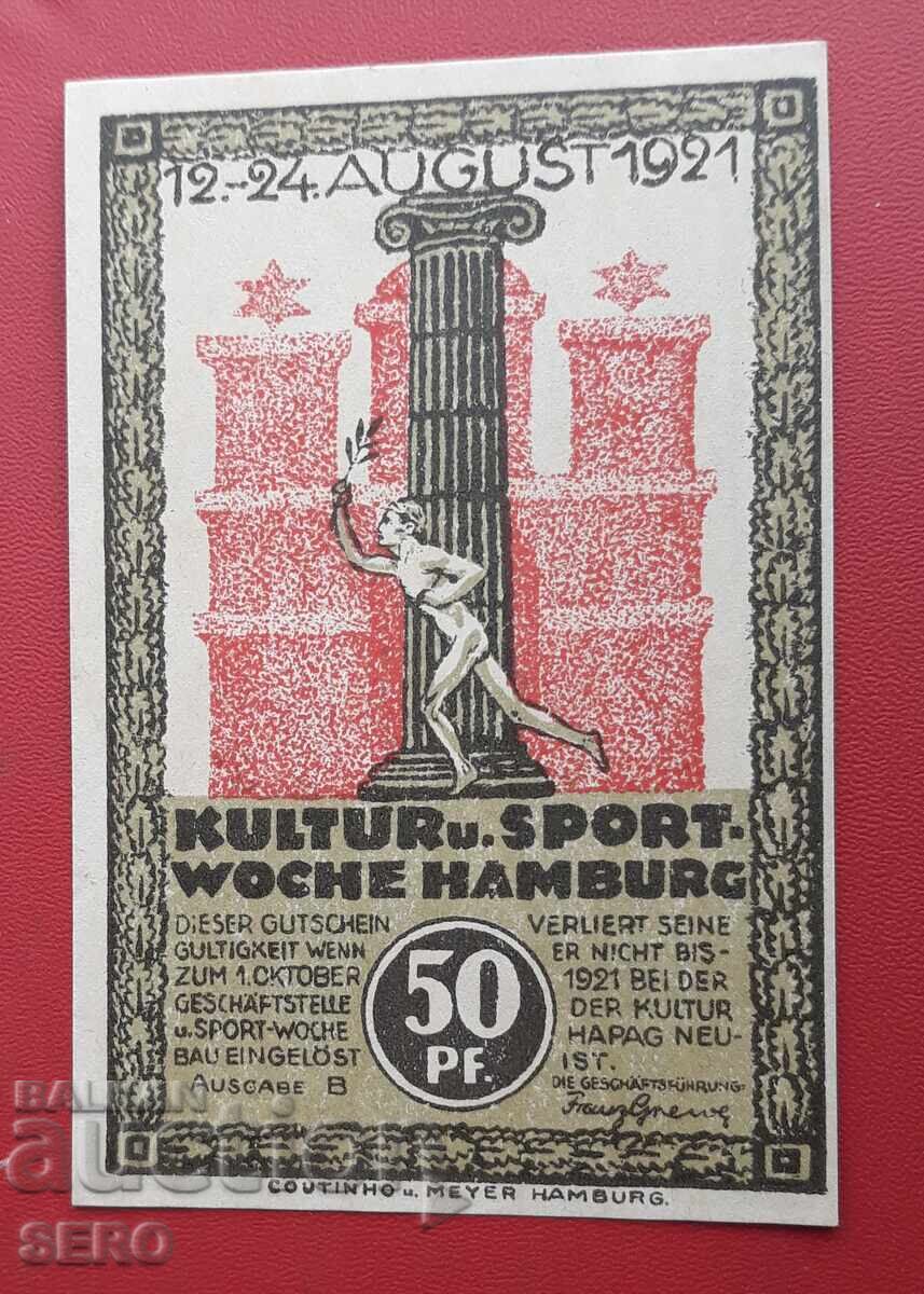 Banknote-Germany-Hamburg-50 pfennig 1921