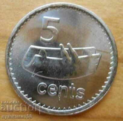 5 цента 2009 г  - Фиджи