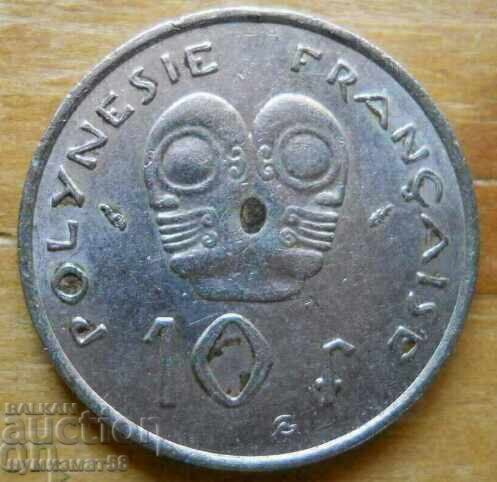 10 франка 1975 г  - Френска Полинезия
