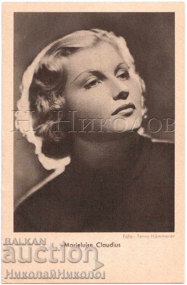 ΠΑΛΙΑ ΚΑΡΤΑ ΚΙΝΗΜΑΤΟΓΡΑΦΙΚΗΣ ΤΑΙΝΙΑΣ ΗΘΟΠΟΙΟΥ MARILUISE CLAUDIUS Ε344